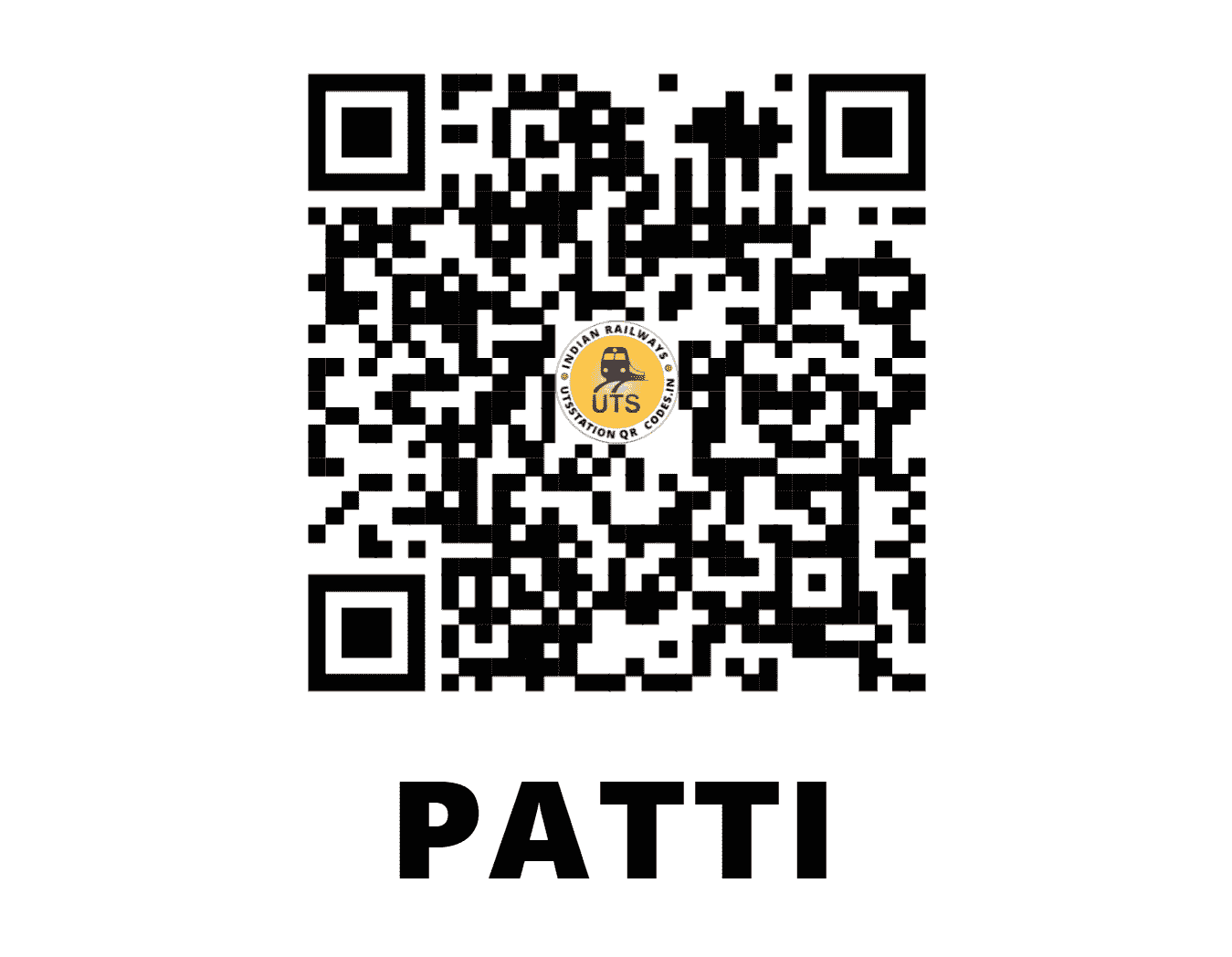 UTS QR Code for PATTI - PAX - NR (PUNJAB)