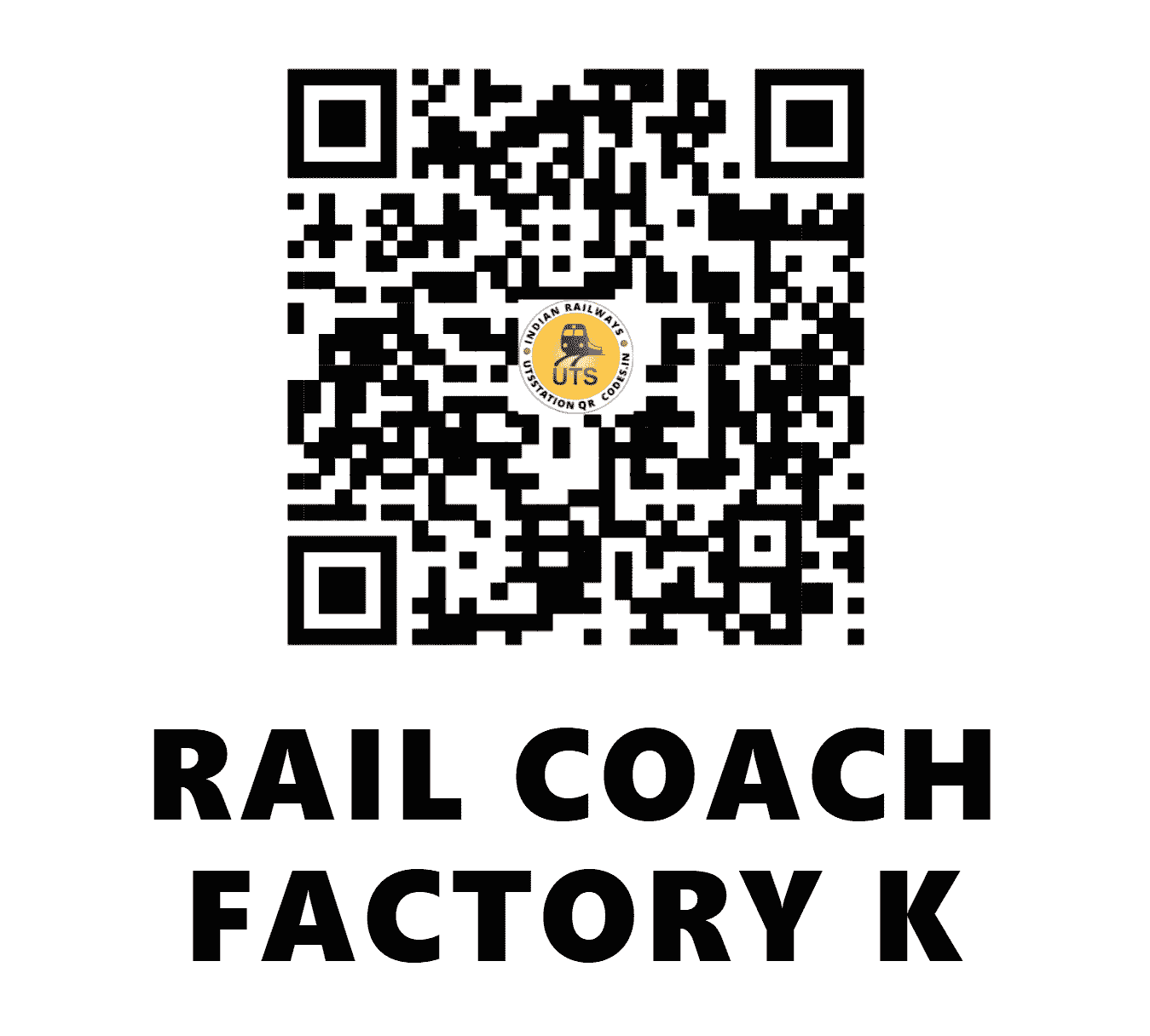 UTS QR Code for RAIL COACH FACTORY K - RCF - NR (PUNJAB)