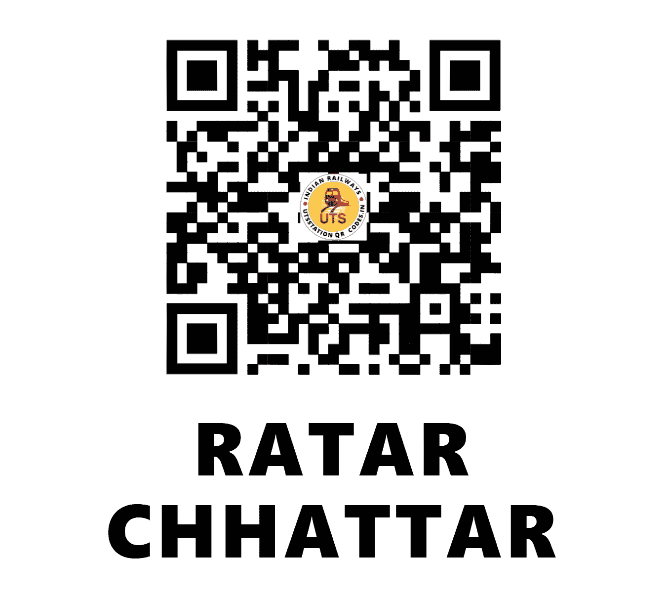 UTS QR Code for RATAR CHHATTAR - RCR - NR (PUNJAB)