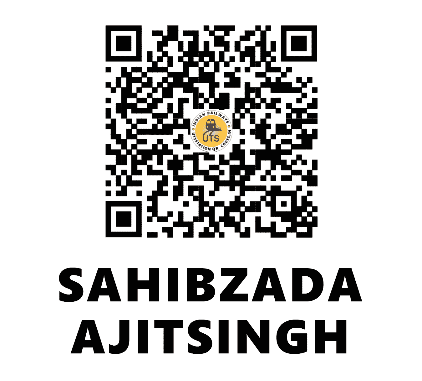 UTS QR Code for SAHIBZADA AJITSINGH - SASN - NR (PUNJAB)