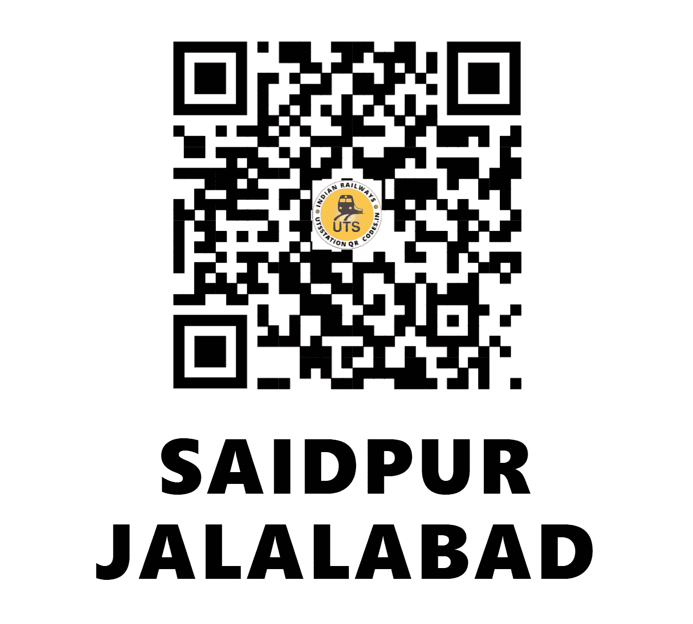 UTS QR Code for SAIDPUR JALALABAD - SPJB - NR (PUNJAB)