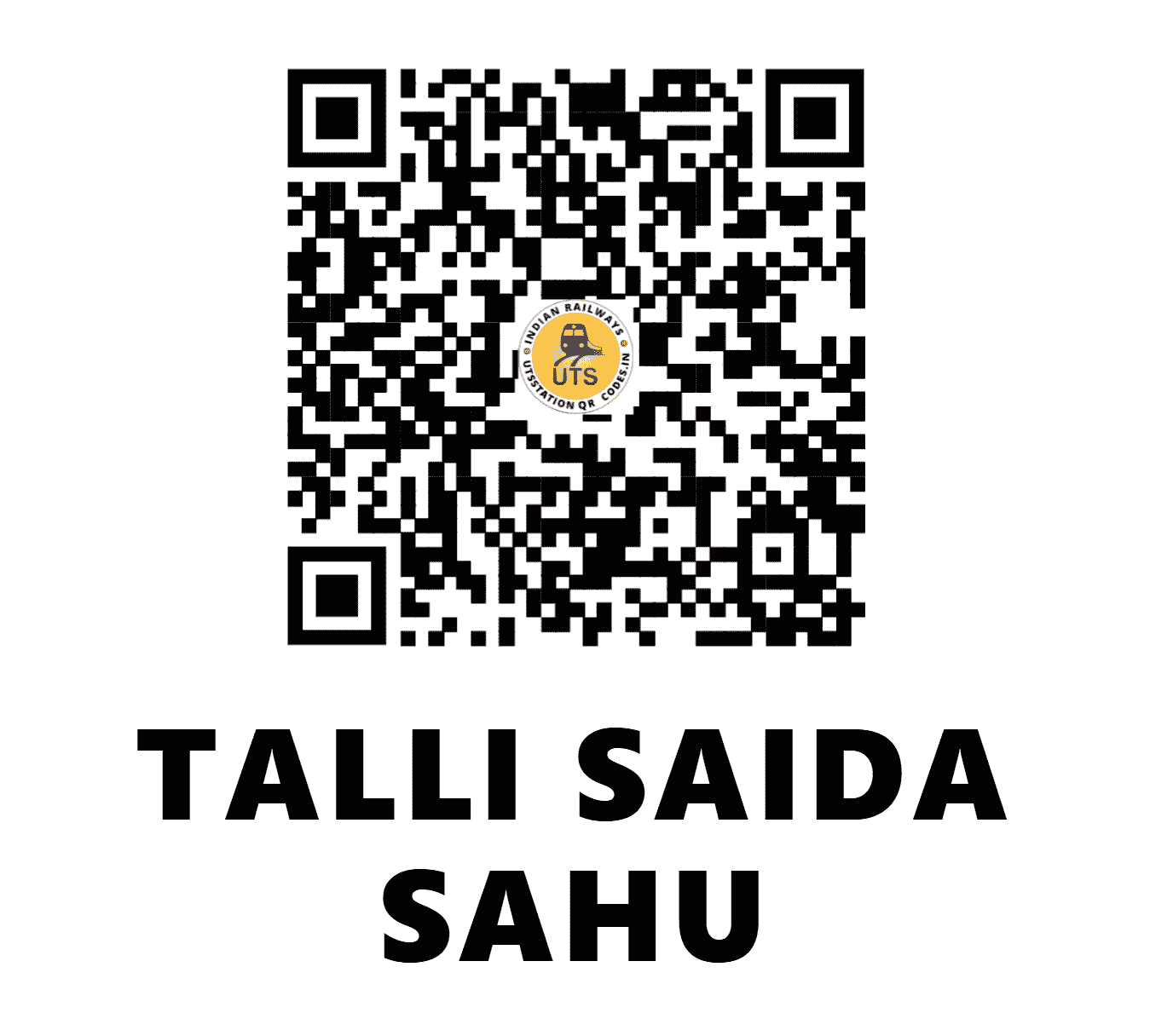 UTS QR Code for TALLI SAIDA SAHU - TSS - NR (PUNJAB)