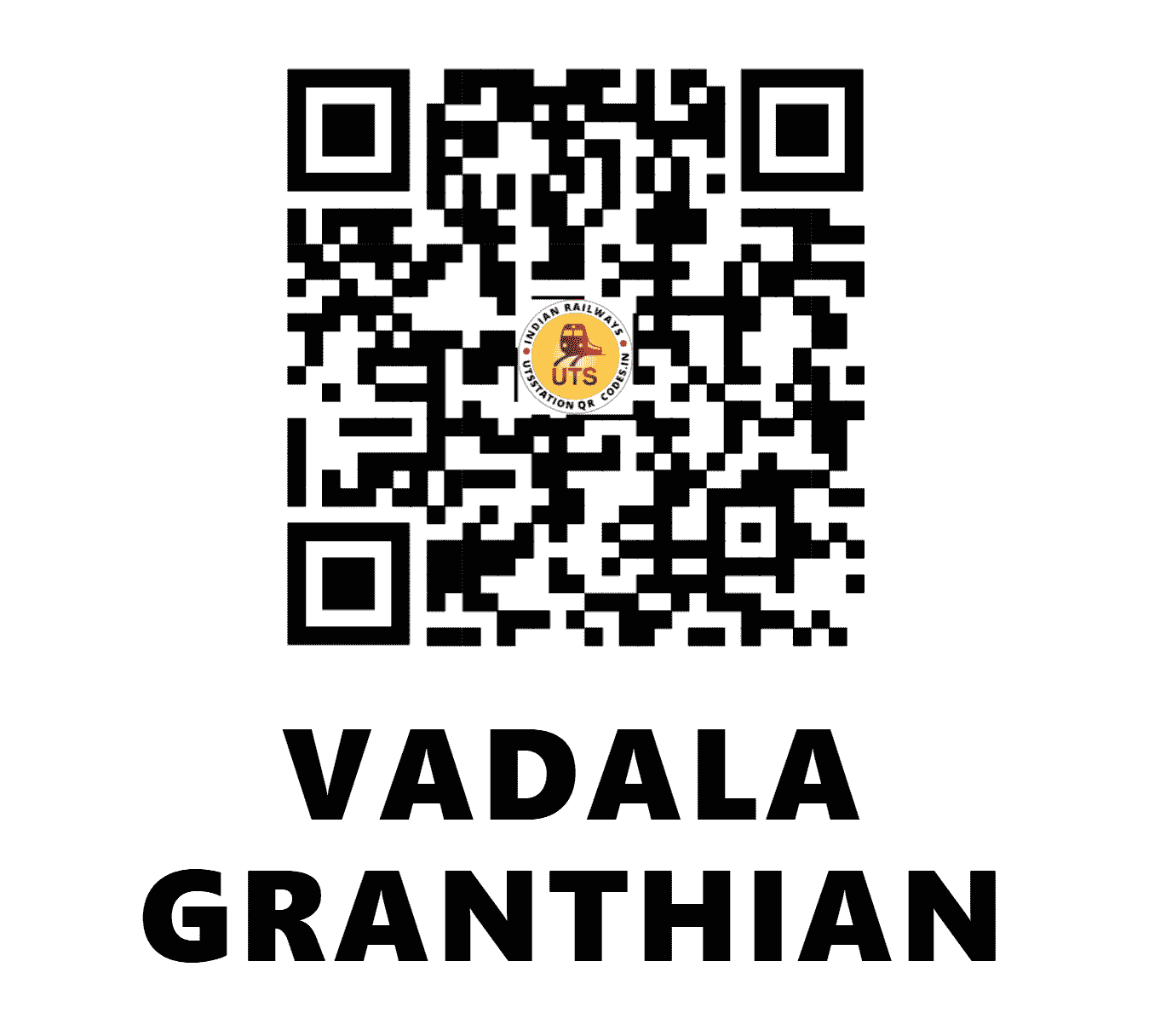 UTS QR Code for VADALA GRANTHIAN - VDGT - NR (PUNJAB)