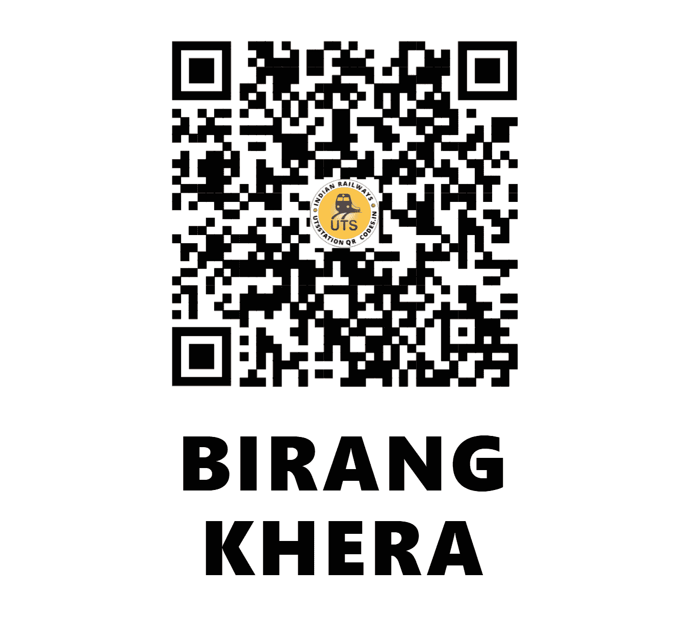 UTS QR Code for BIRANG KHERA - BMK - NW (PUNJAB)