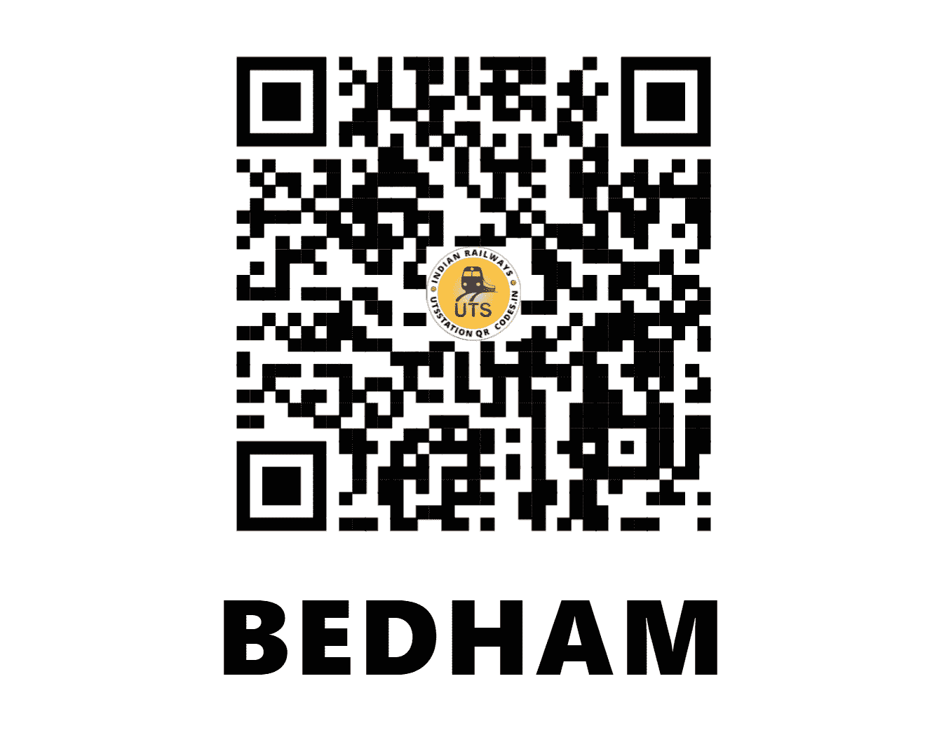 UTS QR Code for BEDHAM - BEDM - NC (RAJASTHAN)