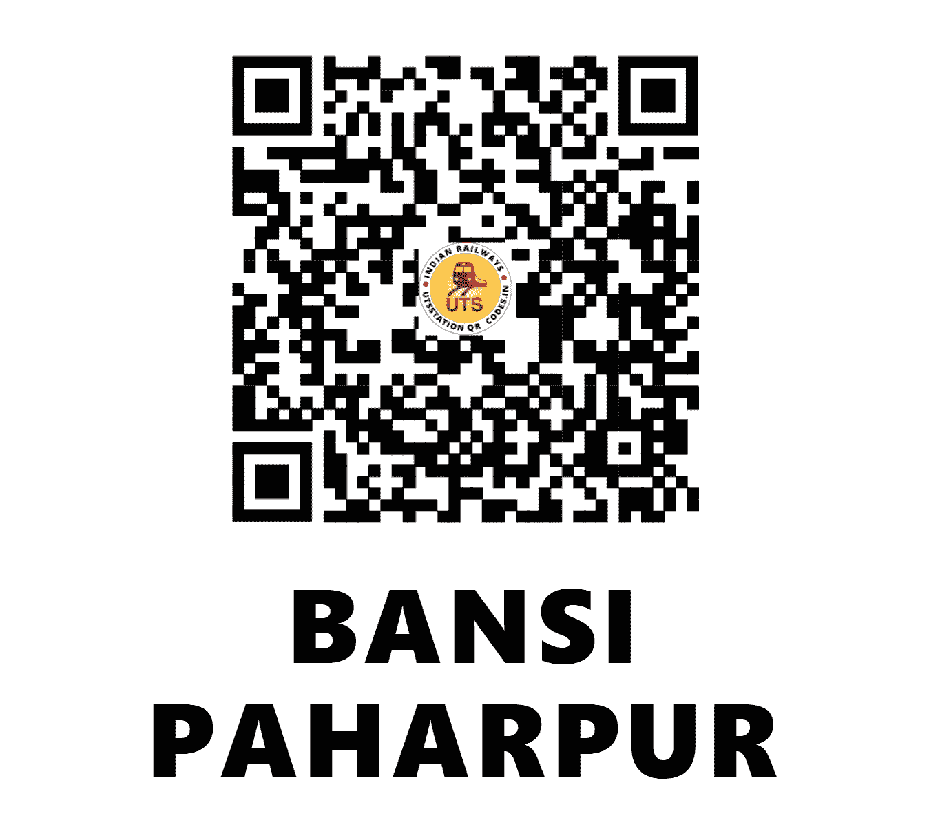UTS QR Code for BANSI PAHARPUR - BIQ - NC (RAJASTHAN)