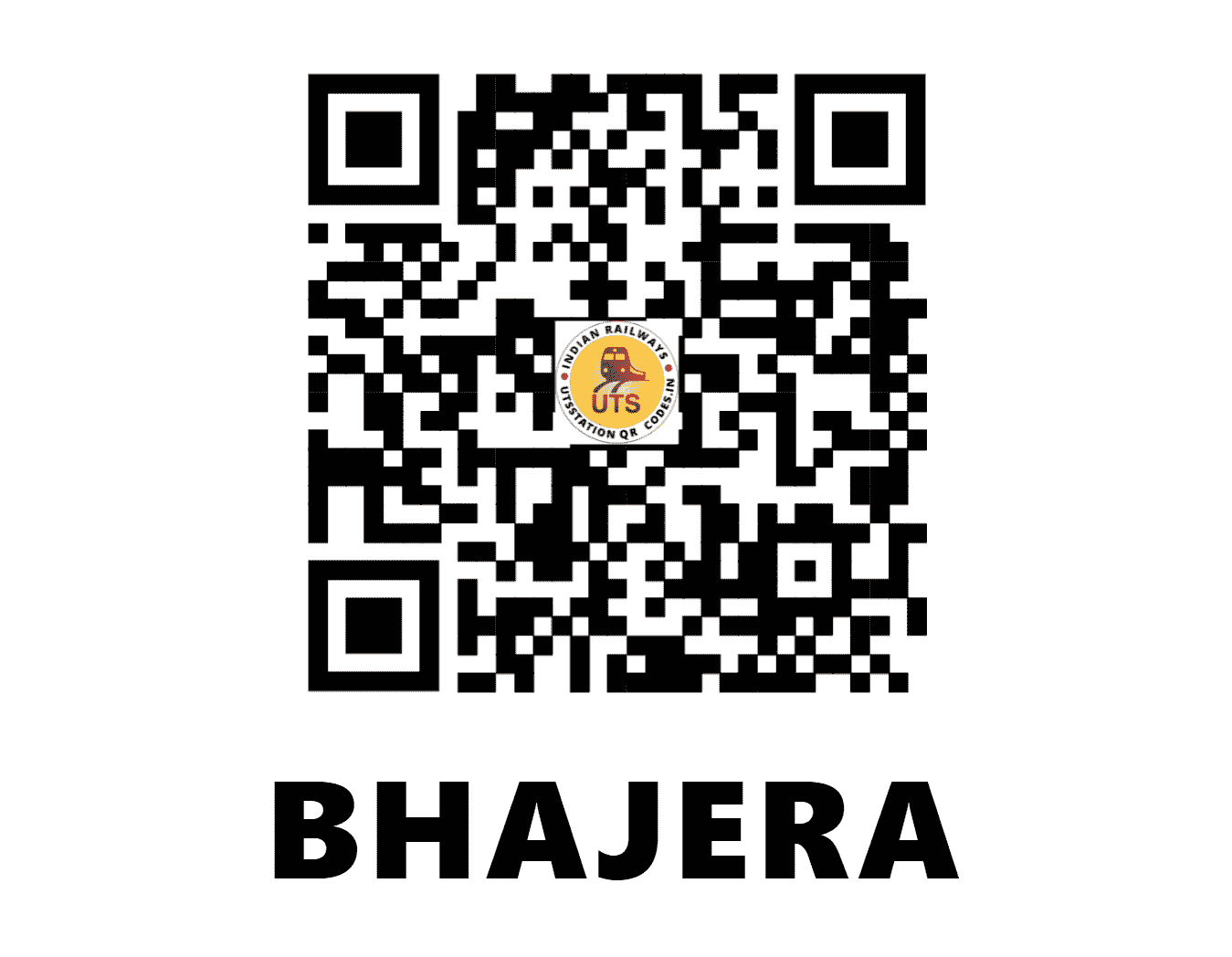 UTS QR Code for BHAJERA - BJRA - NC (RAJASTHAN)