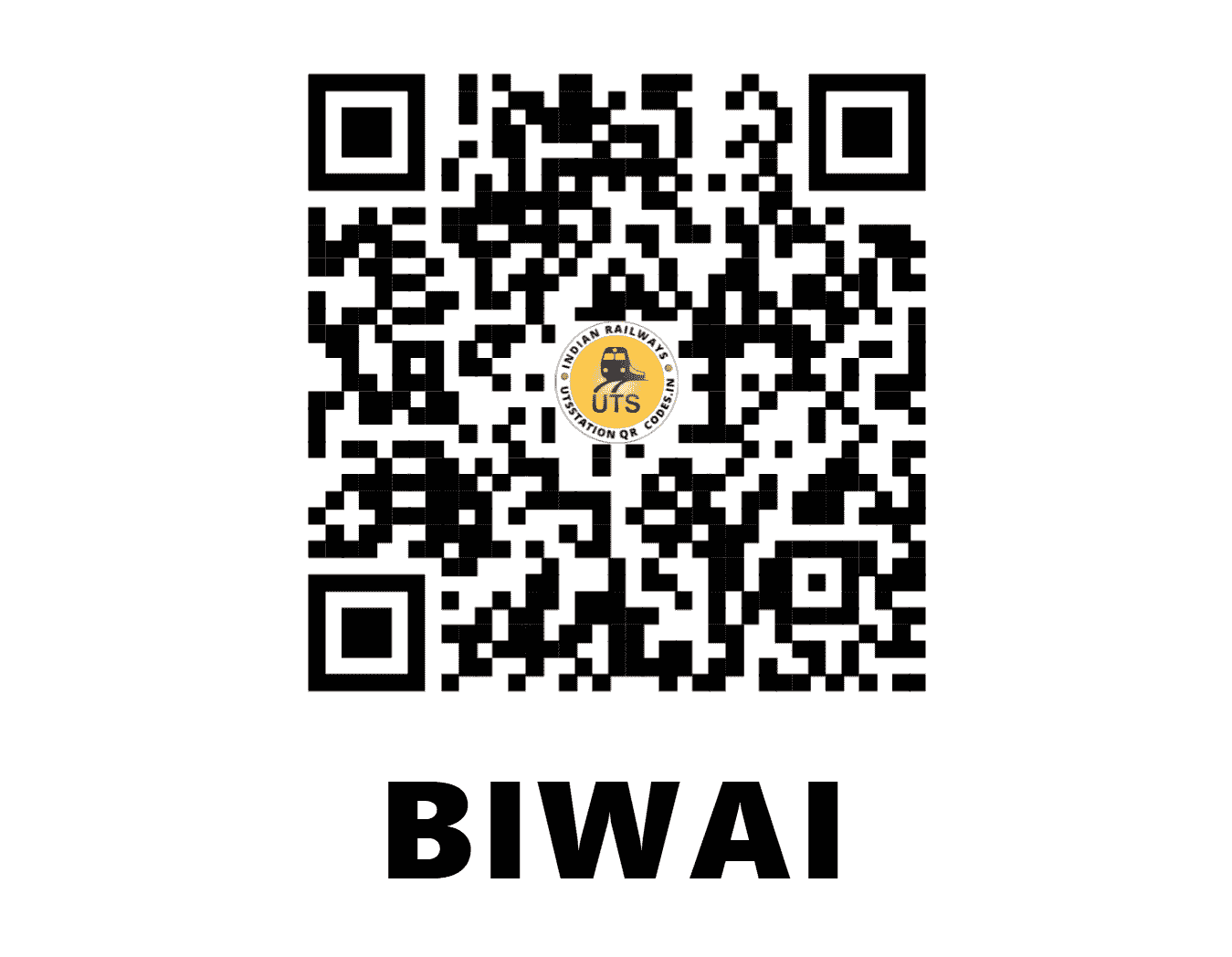 UTS QR Code for BIWAI - BW - NC (RAJASTHAN)