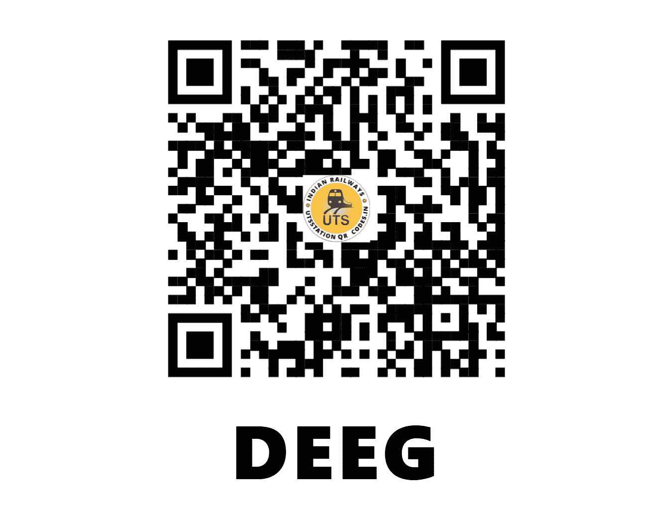 UTS QR Code for DEEG - DEEG - NC (RAJASTHAN)