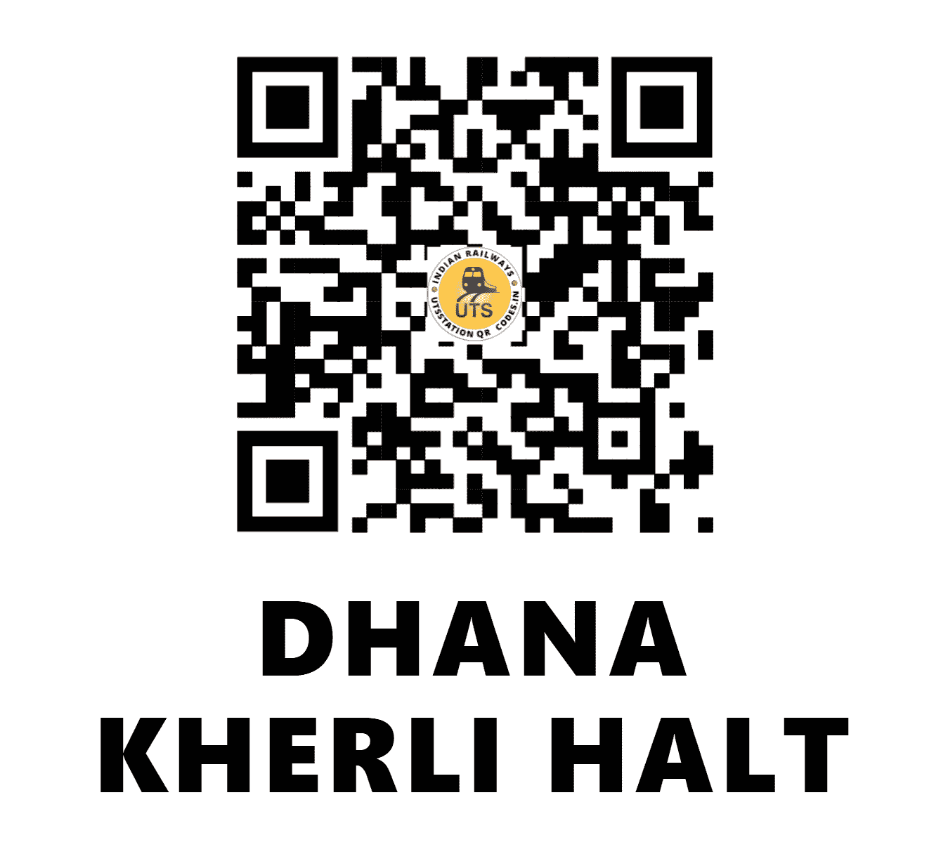 UTS QR Code for DHANA KHERLI HALT - DXK - NC (RAJASTHAN)