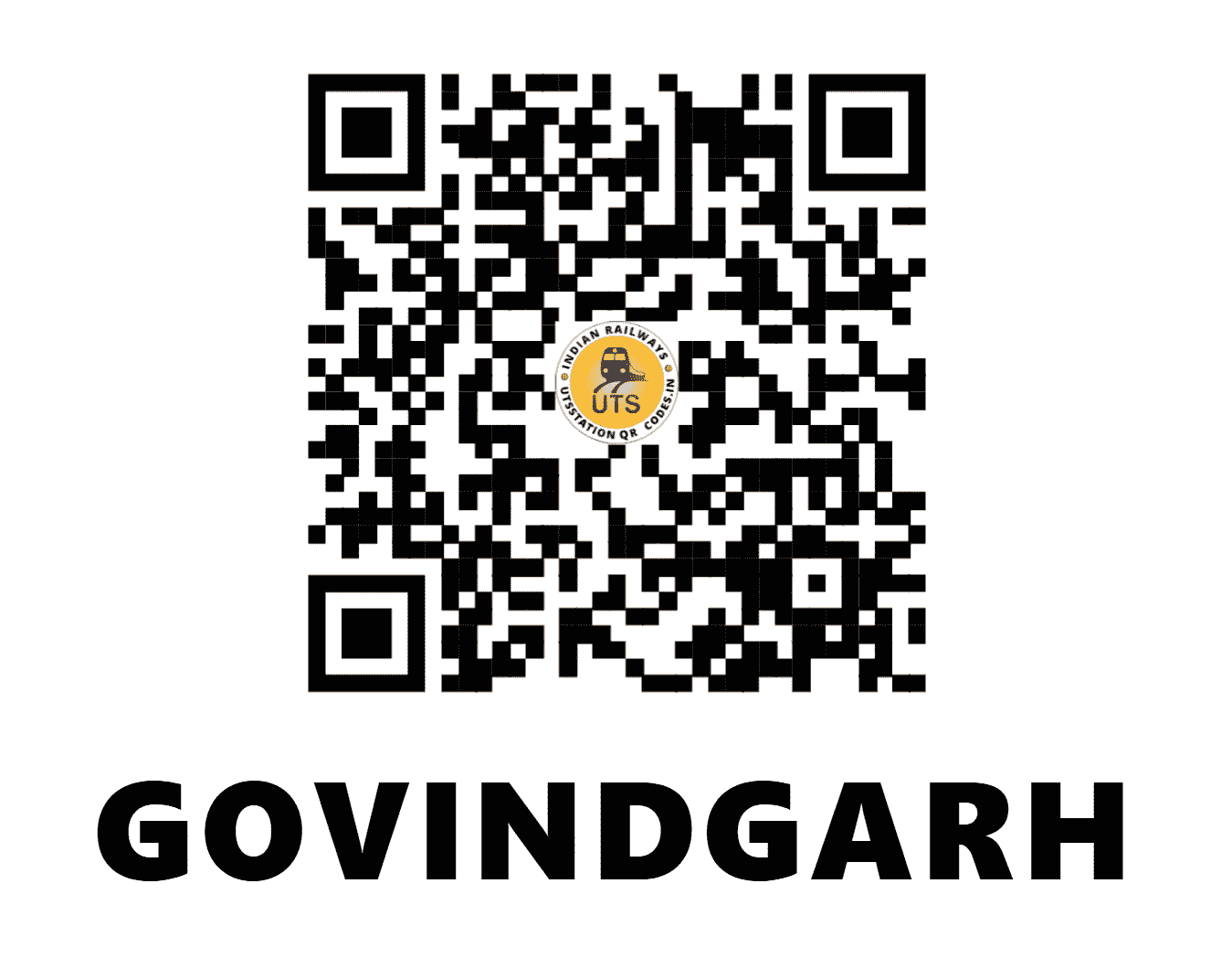 UTS QR Code for GOVINDGARH - GVH - NC (RAJASTHAN)