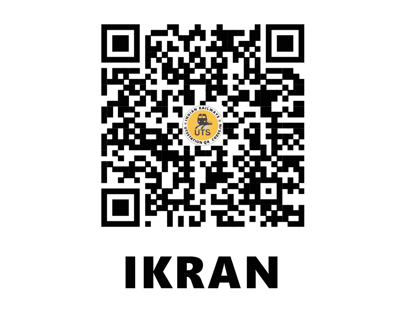 UTS QR Code for IKRAN - IK - NC (RAJASTHAN)