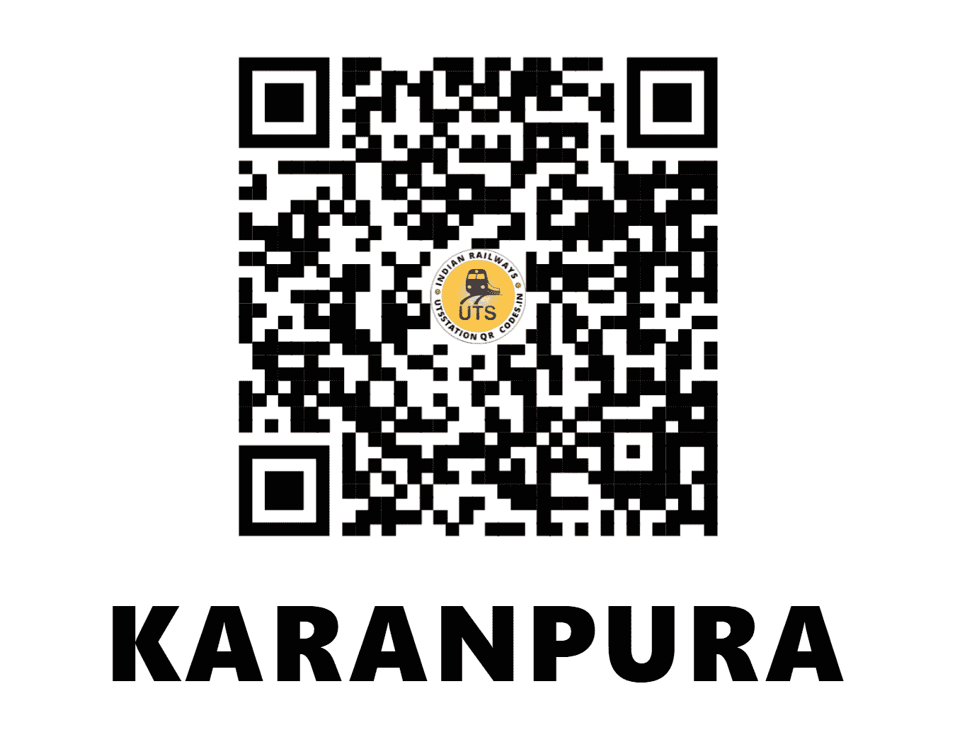 UTS QR Code for KARANPURA - KPO - NC (RAJASTHAN)