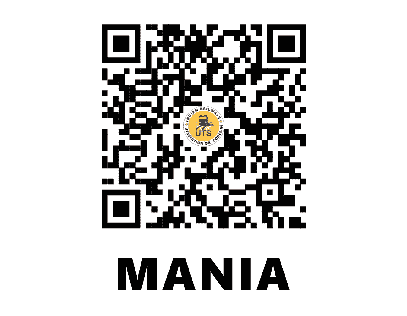 UTS QR Code for MANIA - MIA - NC (RAJASTHAN)