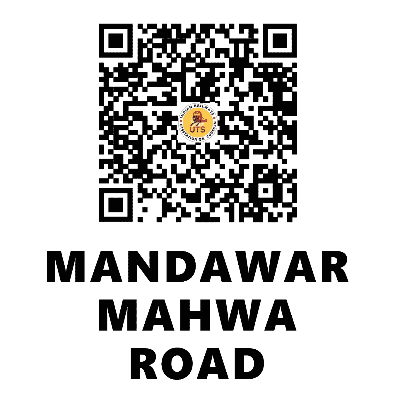 UTS QR Code for MANDAWAR MAHWA ROAD - MURD - NC (RAJASTHAN)