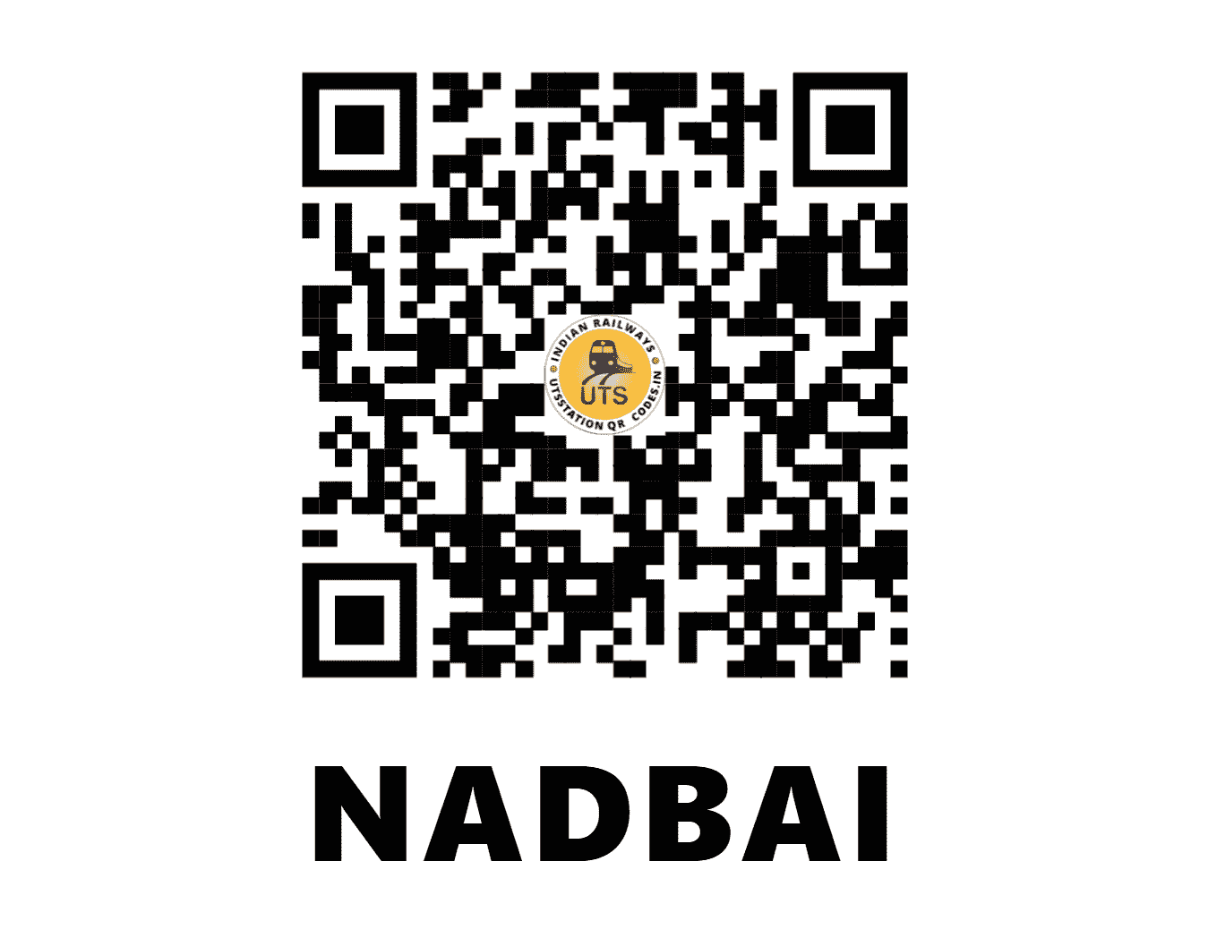 UTS QR Code for NADBAI - NBI - NC (RAJASTHAN)