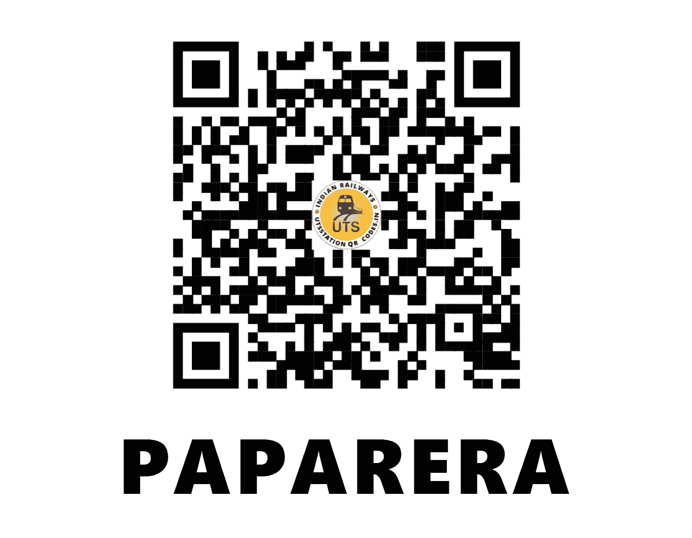 UTS QR Code for PAPARERA - PPEA - NC (RAJASTHAN)