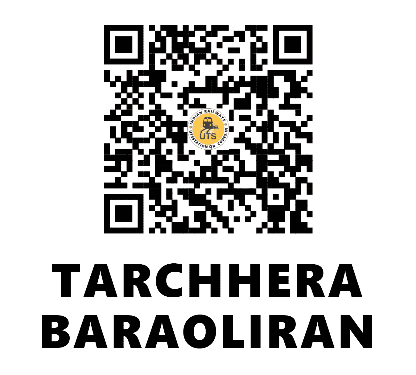 UTS QR Code for TARCHHERA BARAOLIRAN - TBL - NC (RAJASTHAN)