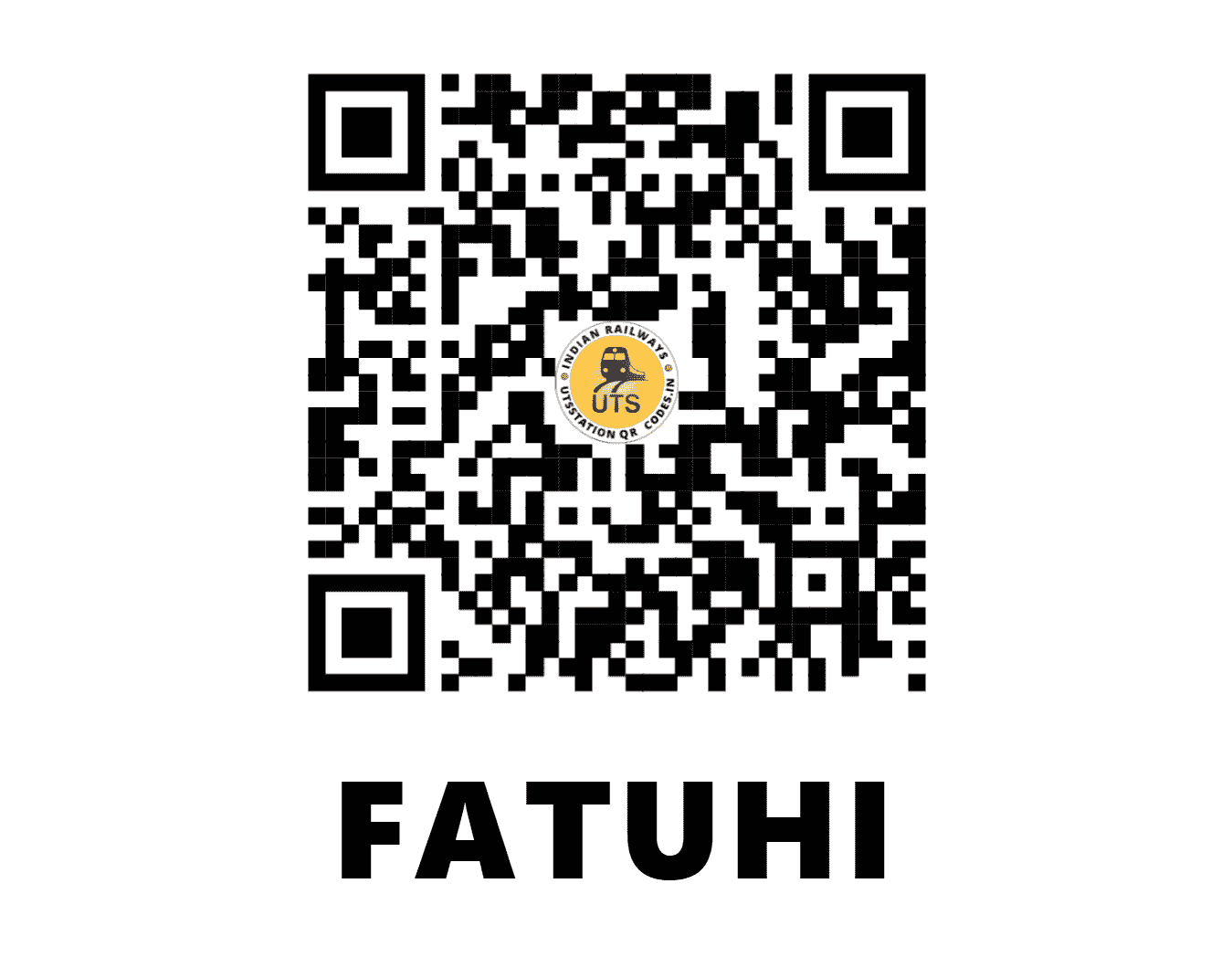 UTS QR Code for FATUHI - FTH - NR (RAJASTHAN)