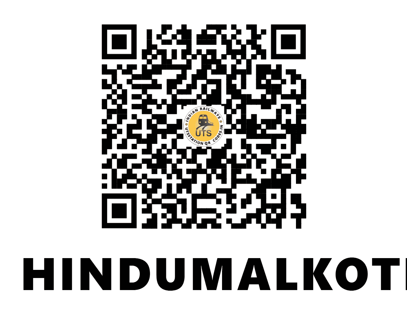 UTS QR Code for HINDUMALKOTE - HMK - NR (RAJASTHAN)