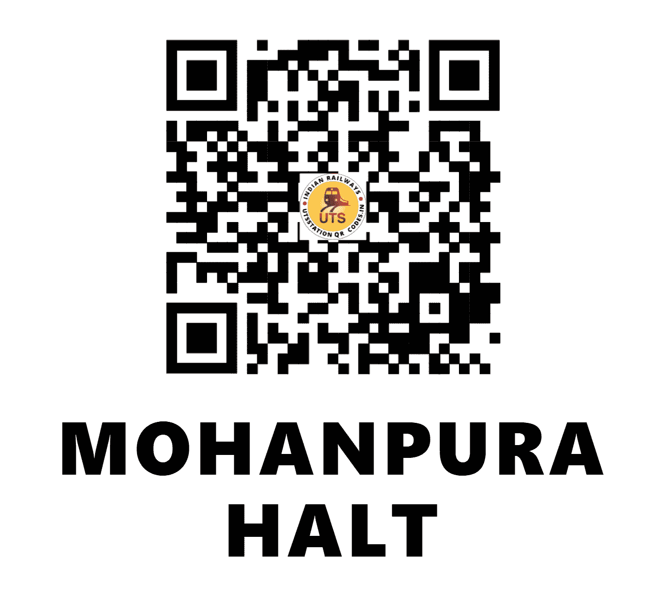 UTS QR Code for MOHANPURA HALT - MOPR - NR (RAJASTHAN)