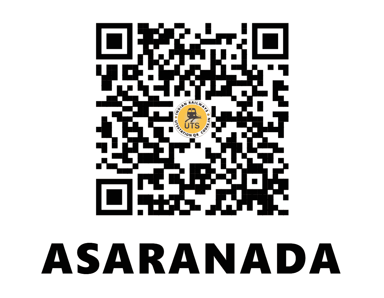 UTS QR Code for ASARANADA - AAS - NW (RAJASTHAN)