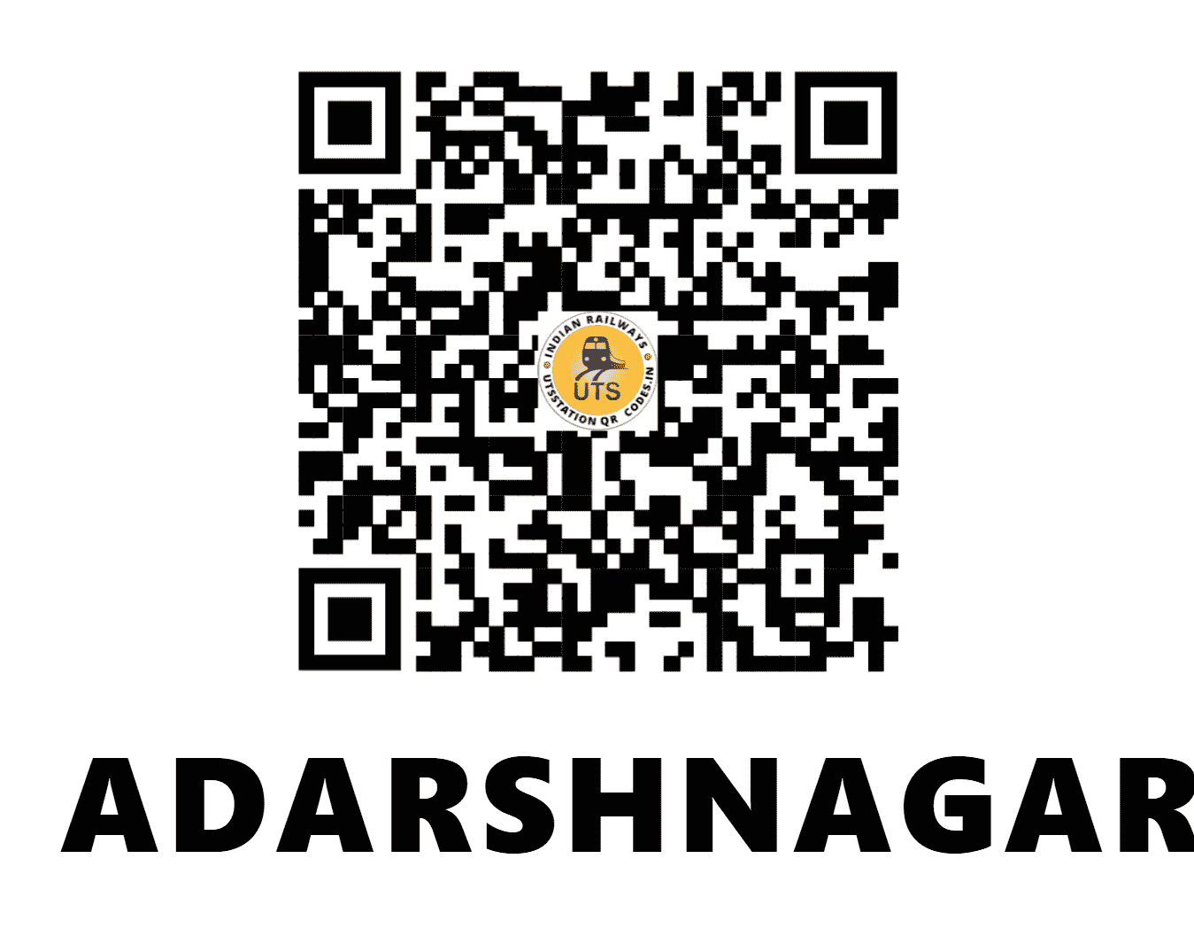 UTS QR Code for ADARSHNAGAR - AHO - NW (RAJASTHAN)