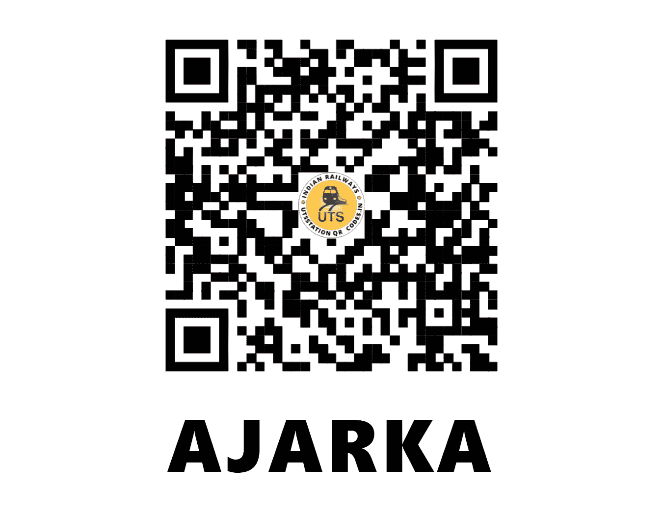 UTS QR Code for AJARKA - AIA - NW (RAJASTHAN)