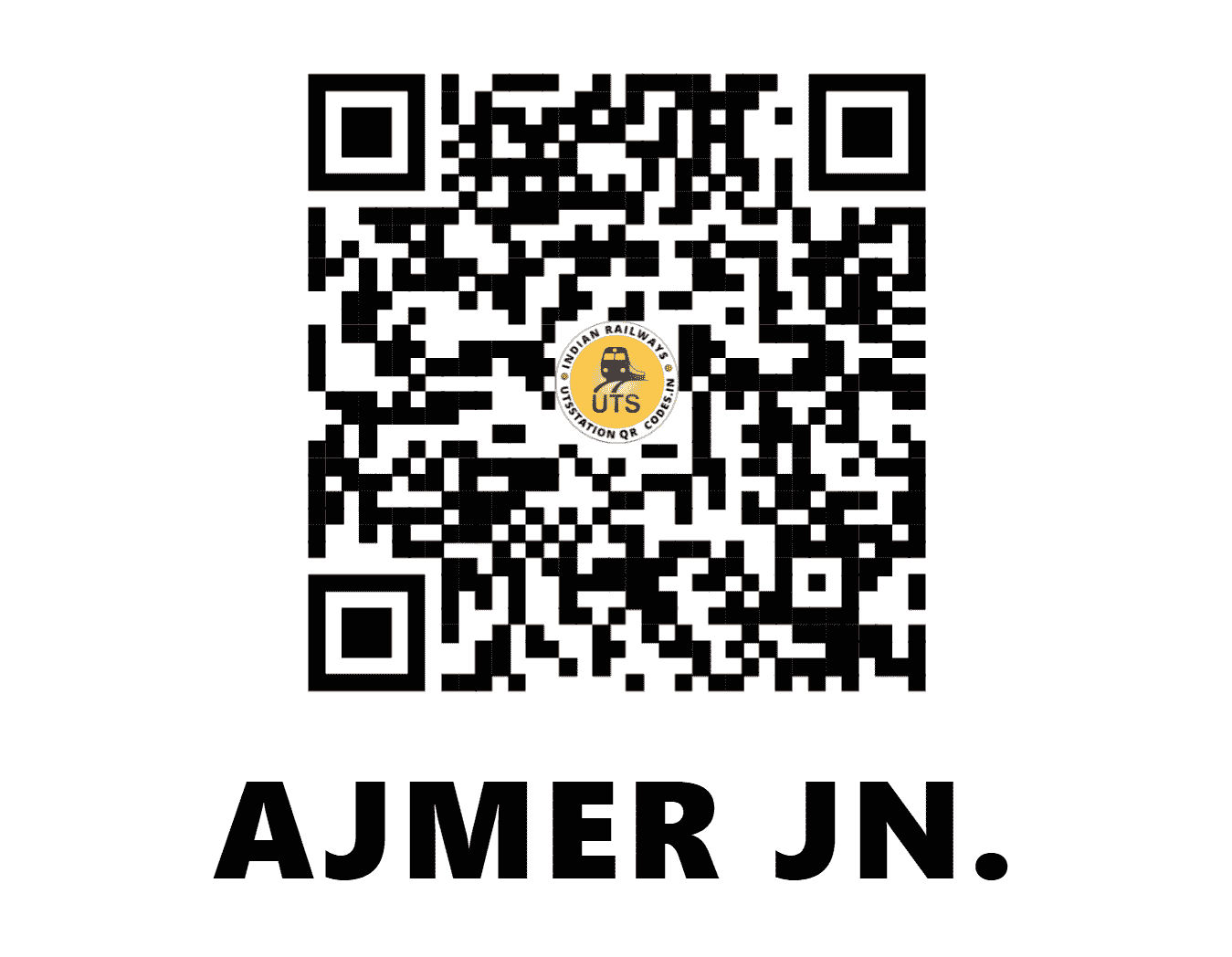 UTS QR Code for AJMER JN. - AII - NW (RAJASTHAN)