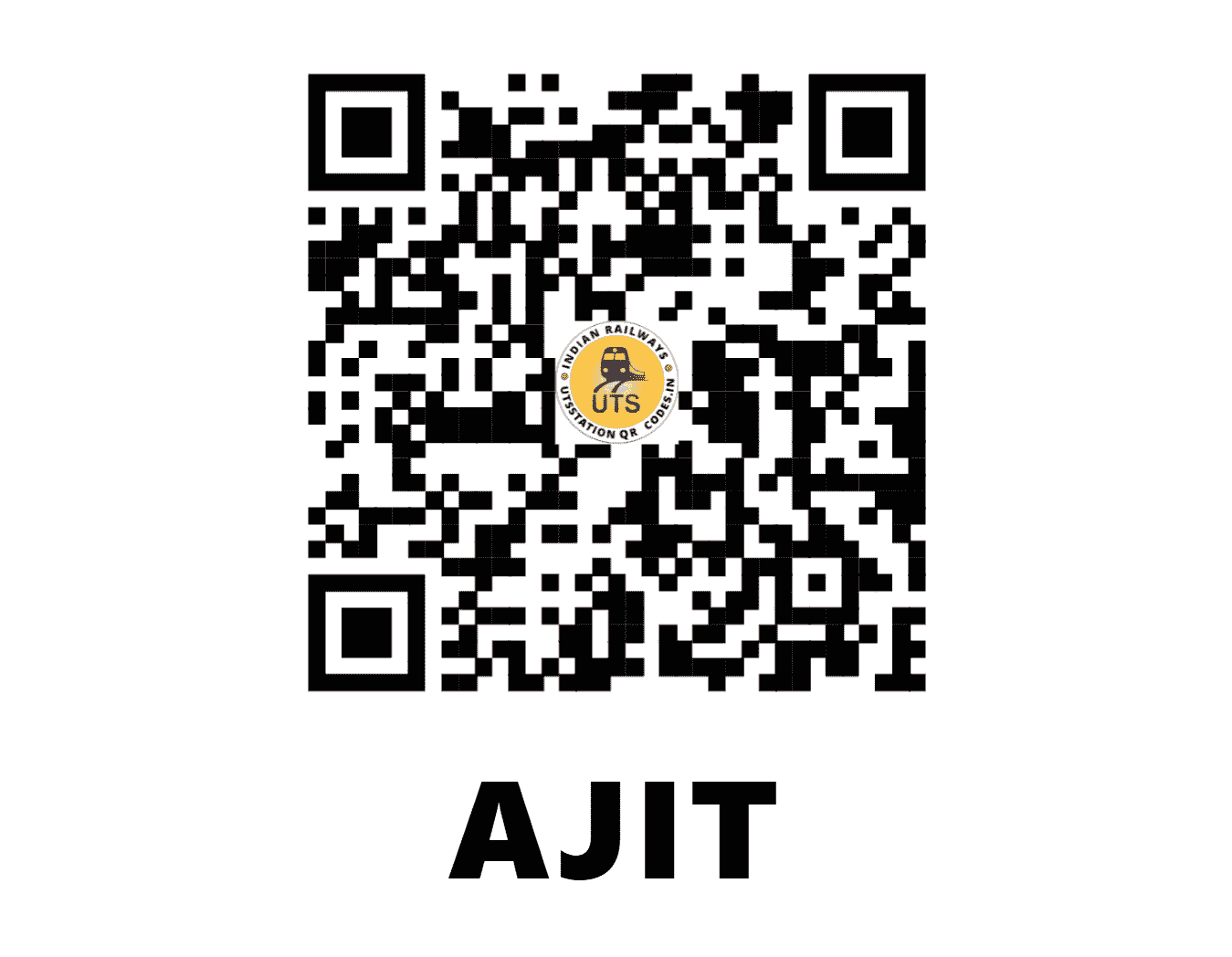 UTS QR Code for AJIT - AJIT - NW (RAJASTHAN)
