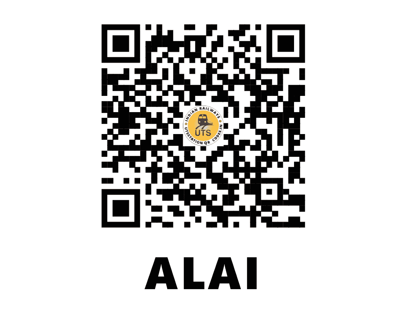 UTS QR Code for ALAI - ALAI - NW (RAJASTHAN)