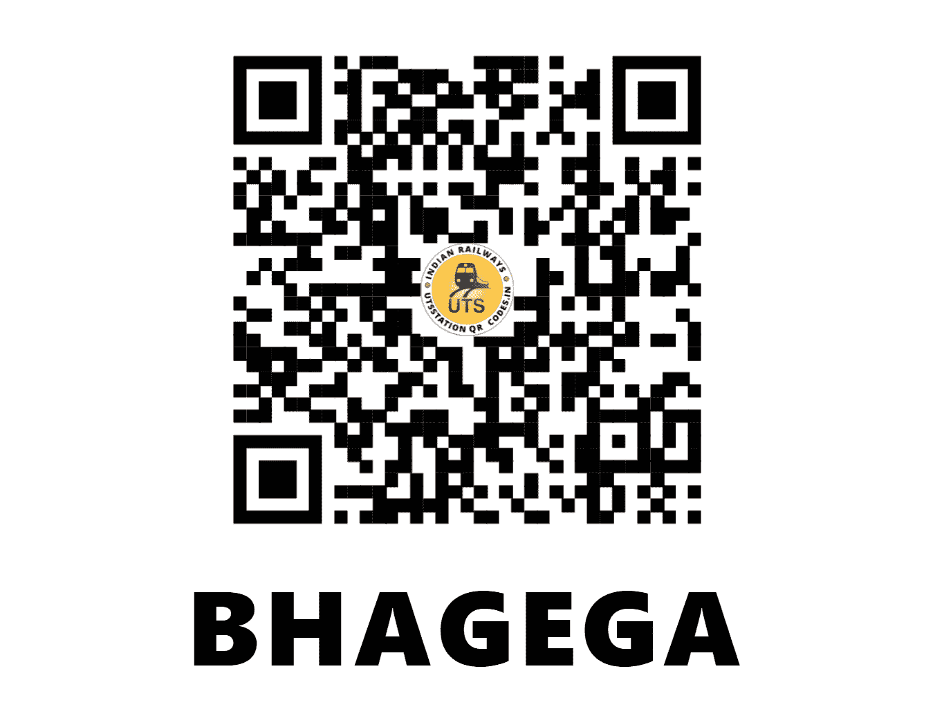 UTS QR Code for BHAGEGA - BAGA - NW (RAJASTHAN)