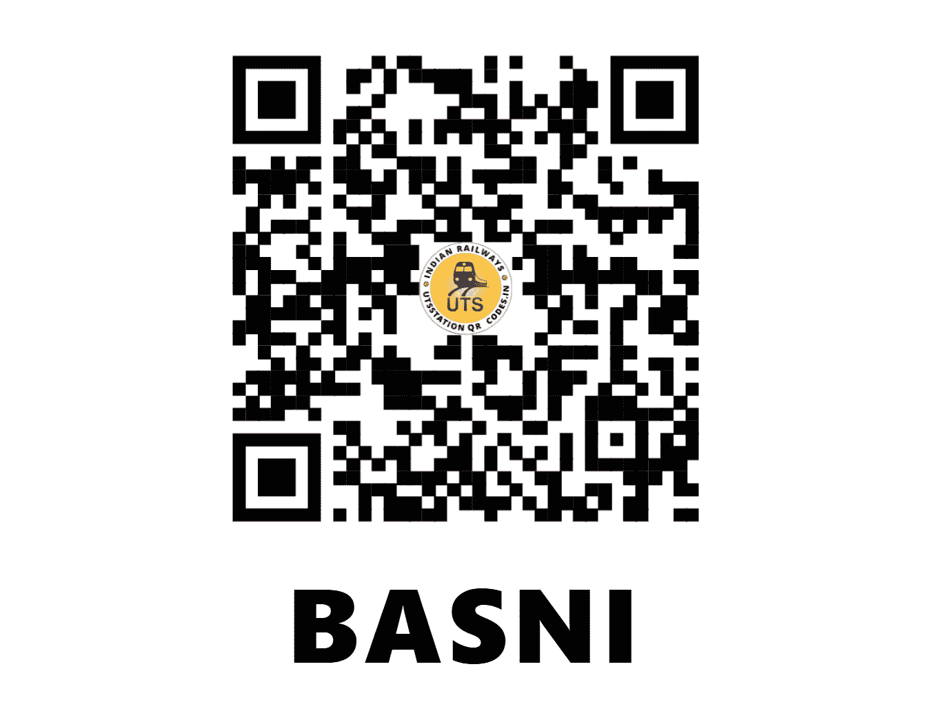 UTS QR Code for BASNI - BANE - NW (RAJASTHAN)