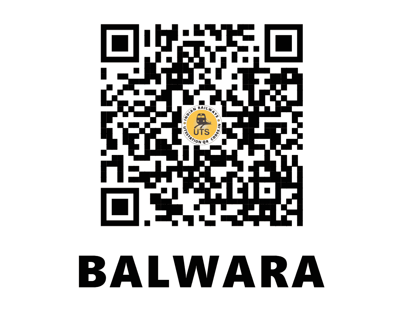 UTS QR Code for BALWARA - BAWA - NW (RAJASTHAN)