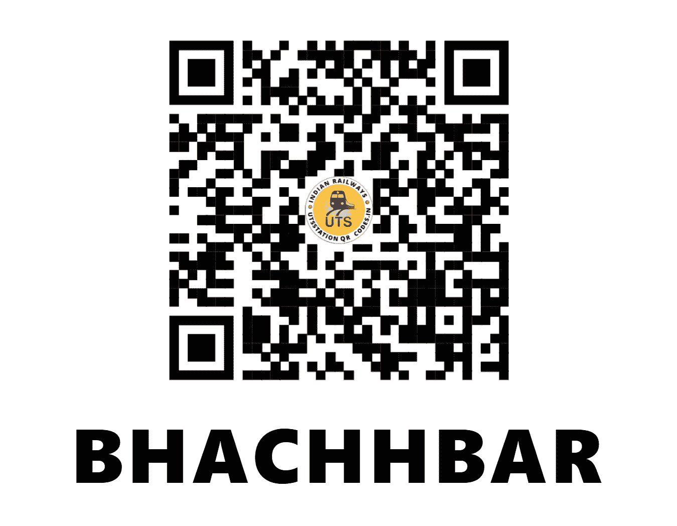 UTS QR Code for BHACHHBAR - BBC - NW (RAJASTHAN)