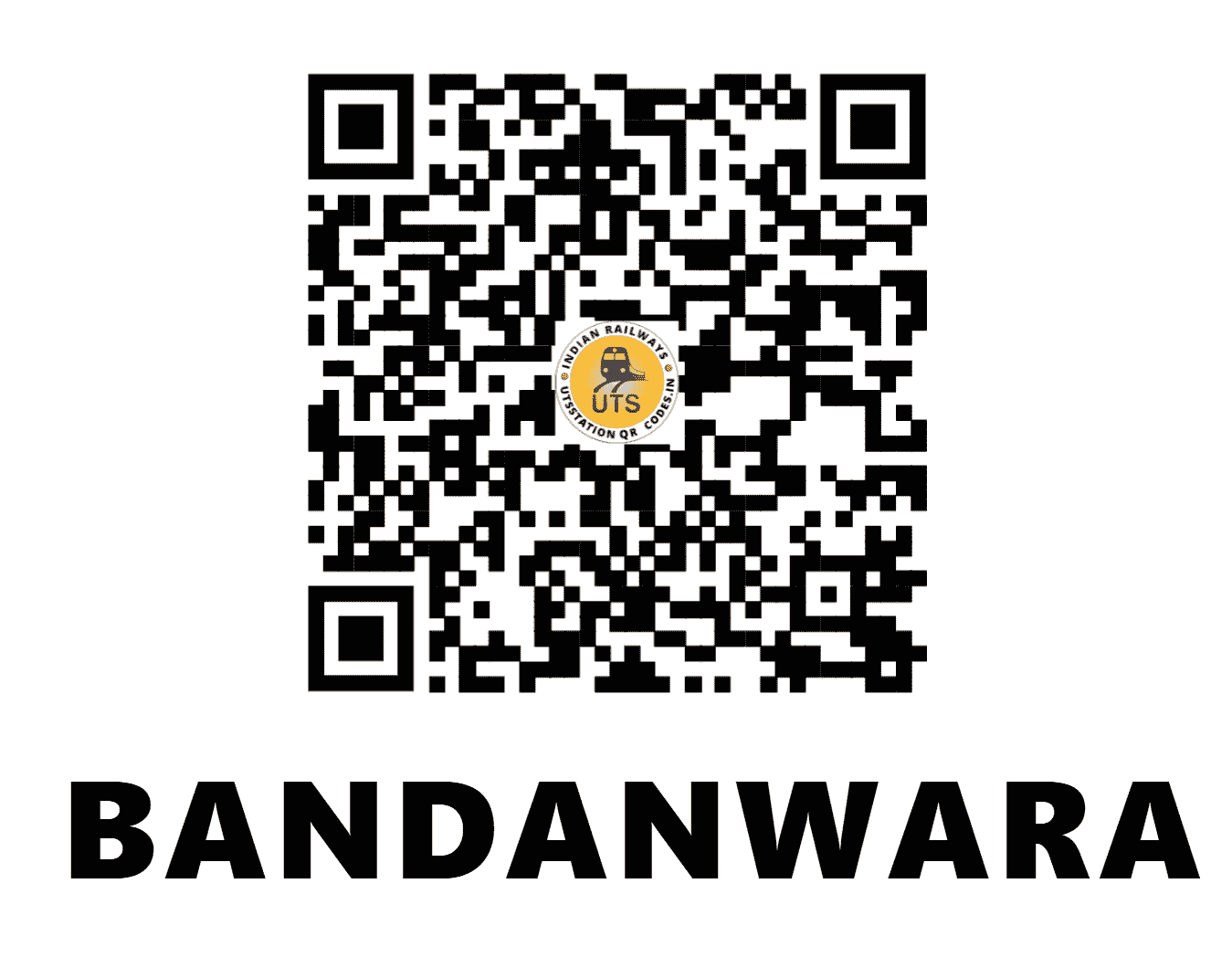 UTS QR Code for BANDANWARA - BDW - NW (RAJASTHAN)