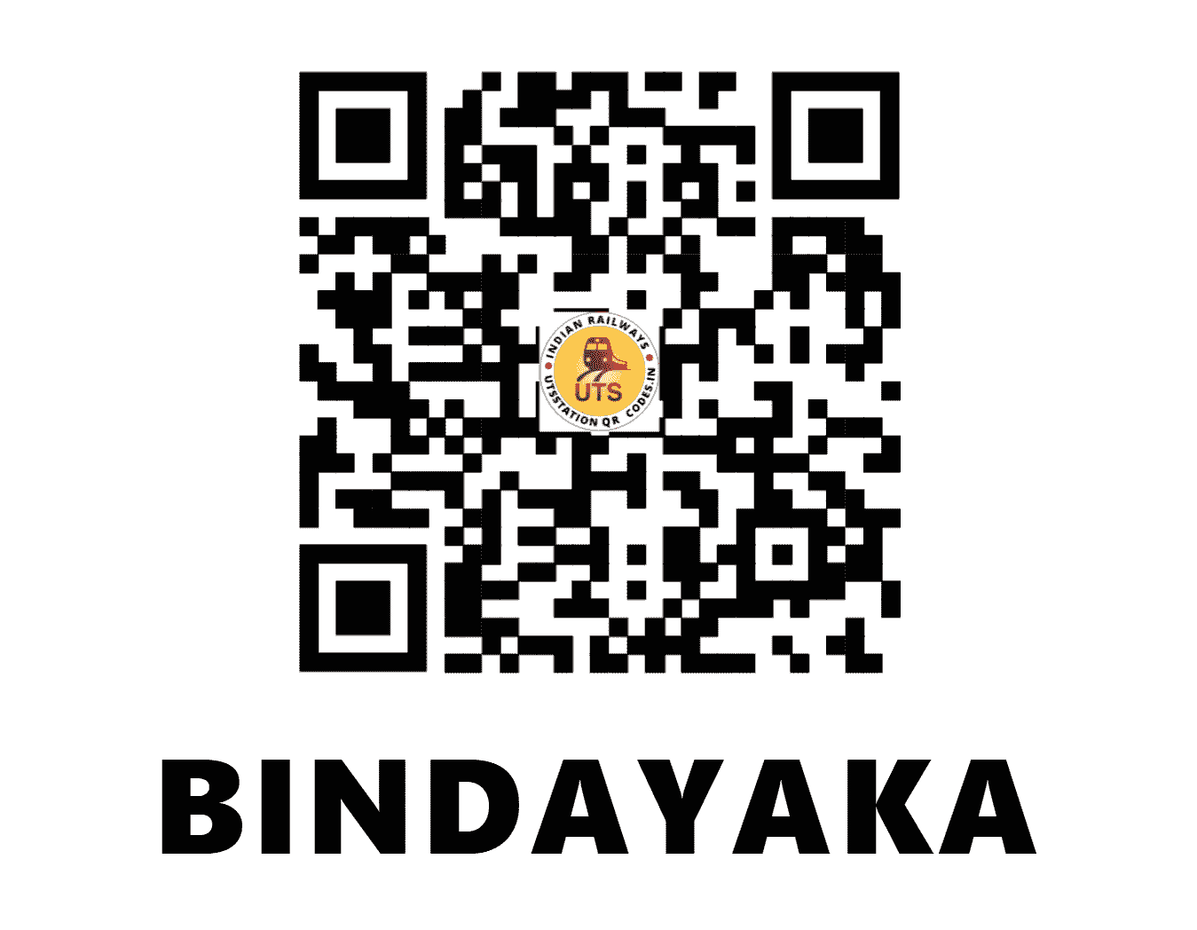 UTS QR Code for BINDAYAKA - BDYK - NW (RAJASTHAN)