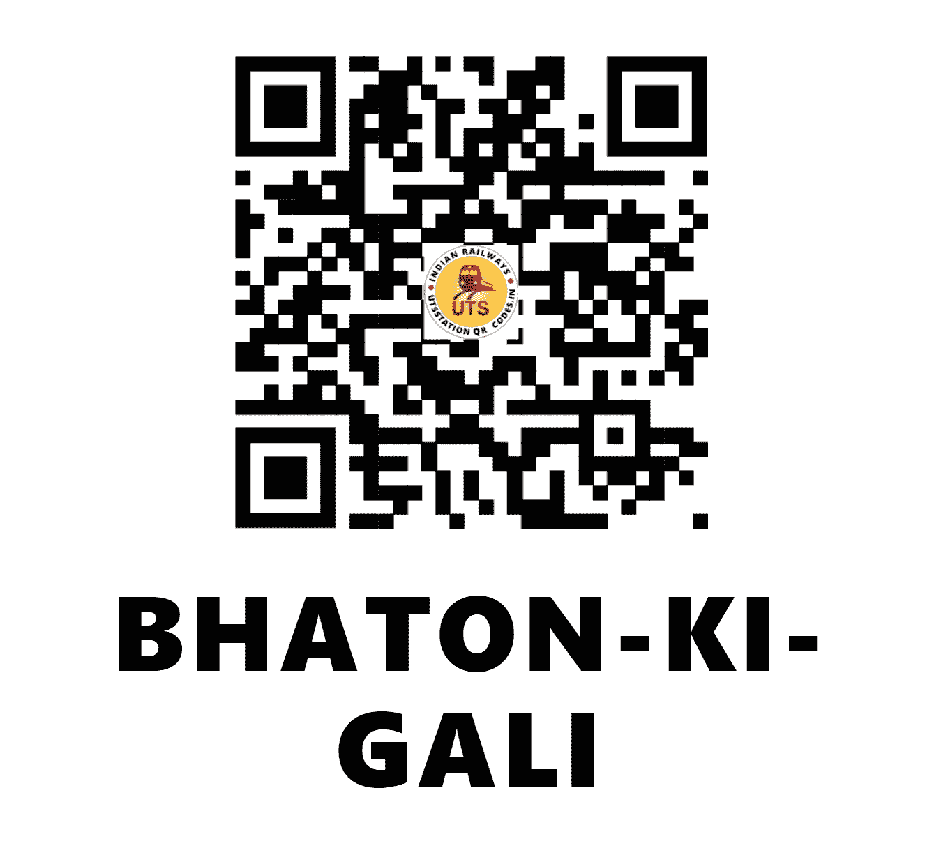 UTS QR Code for BHATON-KI-GALI - BHG - NW (RAJASTHAN)