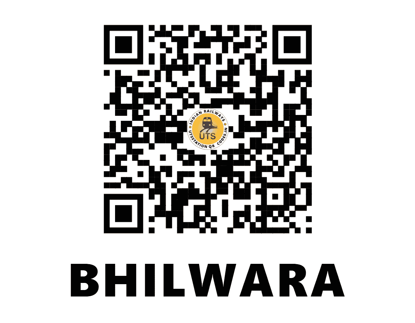 UTS QR Code for BHILWARA - BHL - NW (RAJASTHAN)