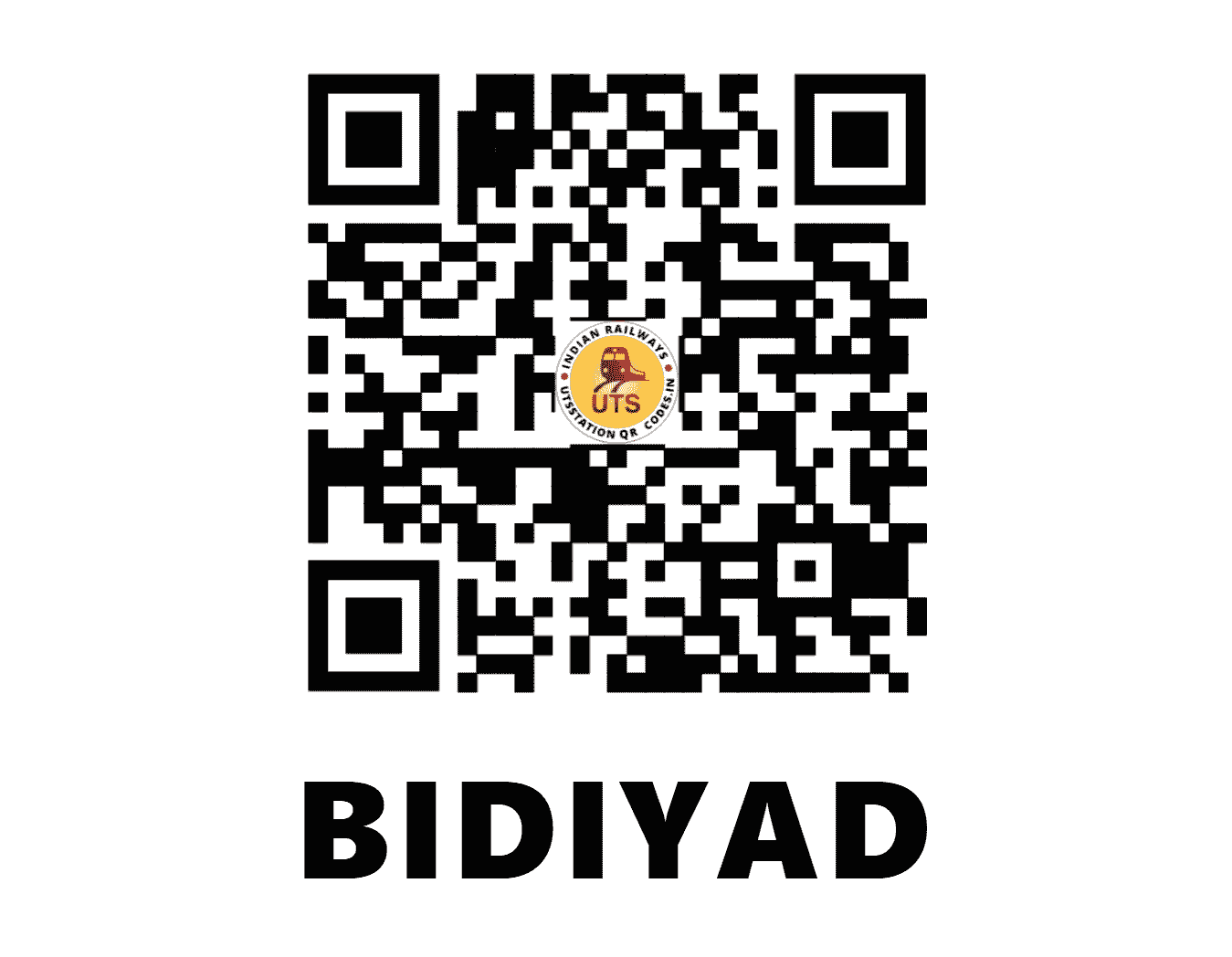 UTS QR Code for BIDIYAD - BIDD - NW (RAJASTHAN)