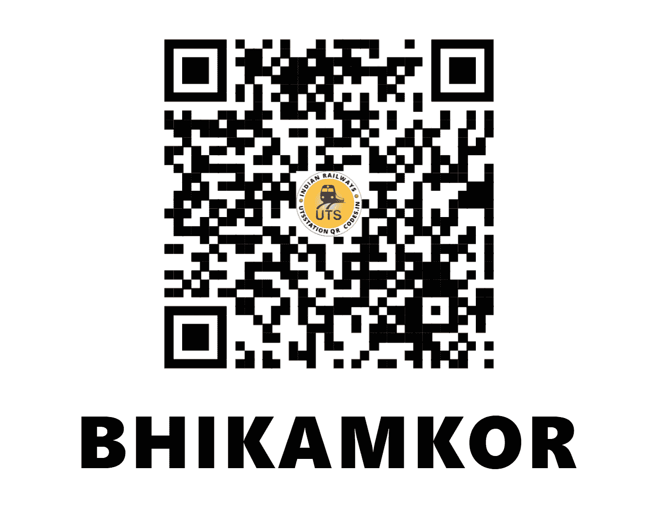 UTS QR Code for BHIKAMKOR - BKC - NW (RAJASTHAN)