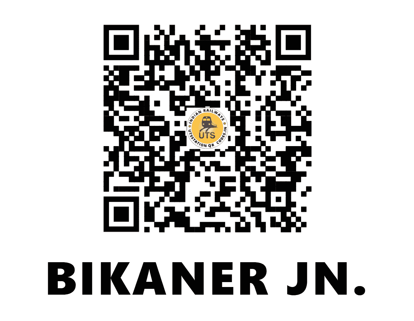 UTS QR Code for BIKANER JN. - BKN - NW (RAJASTHAN)