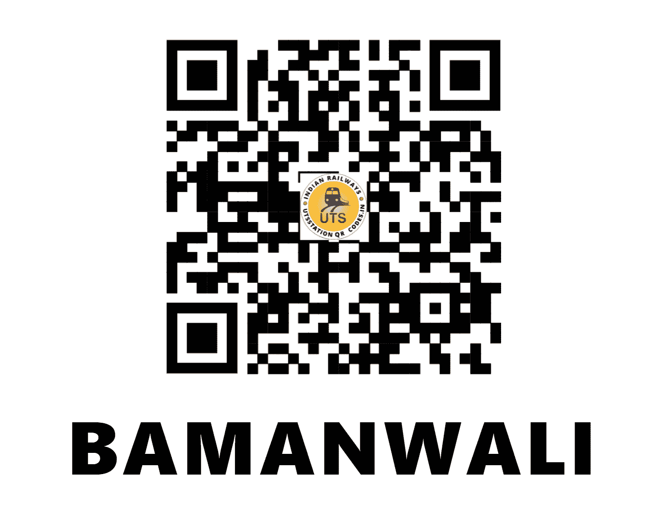 UTS QR Code for BAMANWALI - BMNL - NW (RAJASTHAN)