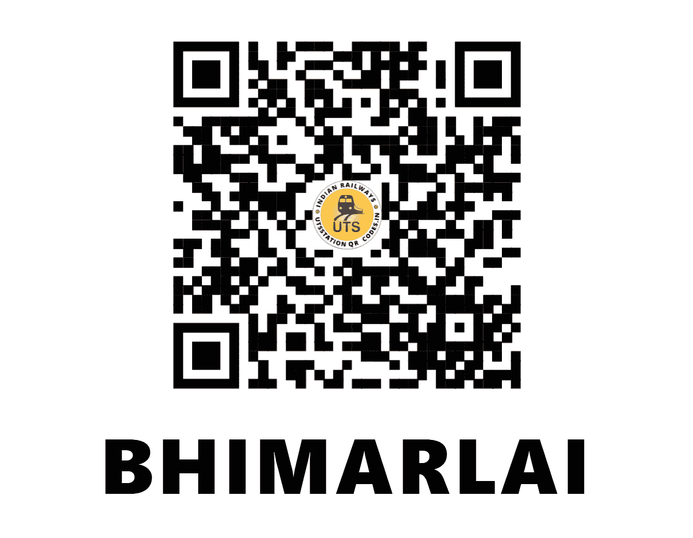 UTS QR Code for BHIMARLAI - BMQ - NW (RAJASTHAN)