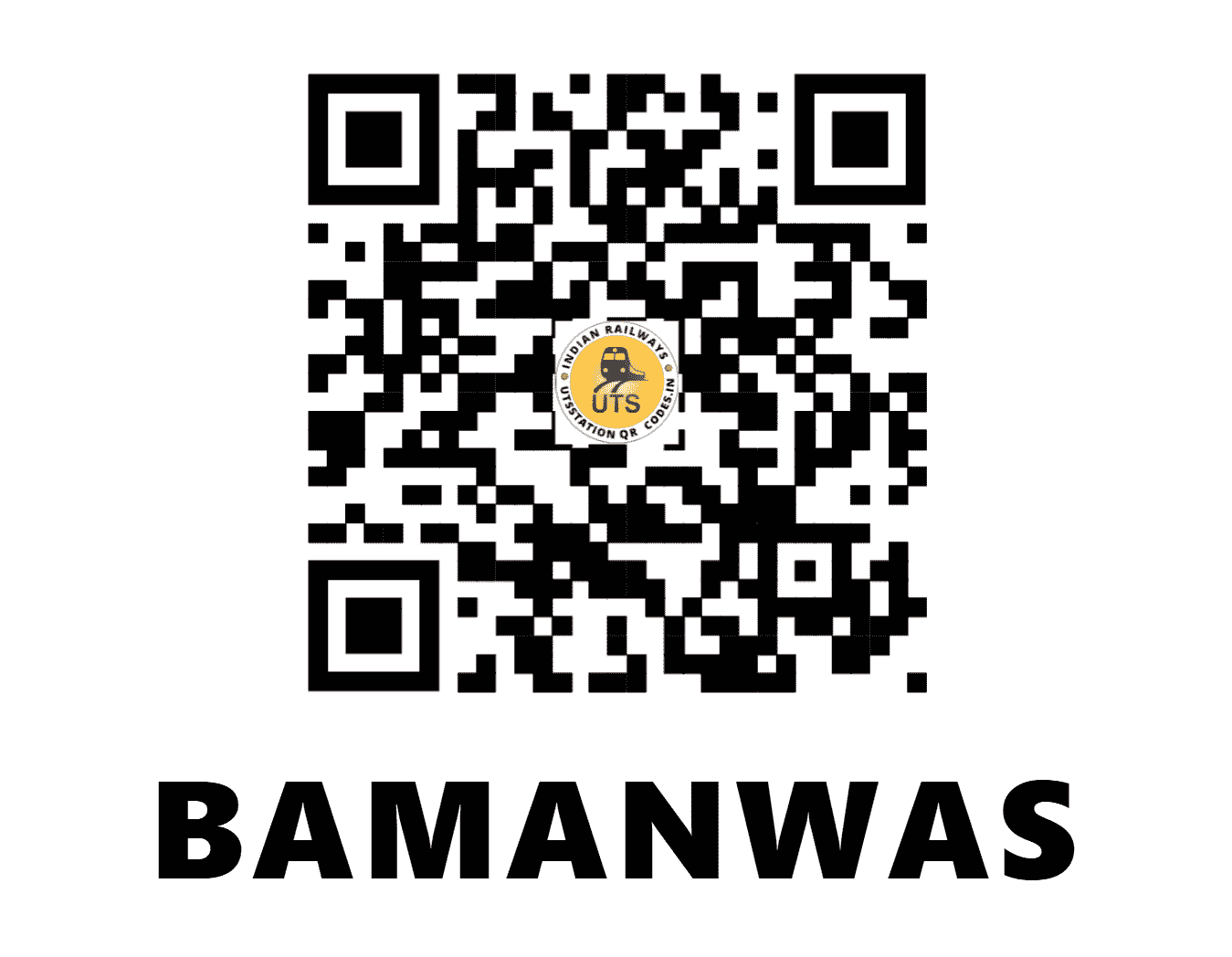 UTS QR Code for BAMANWAS - BMWS - NW (RAJASTHAN)
