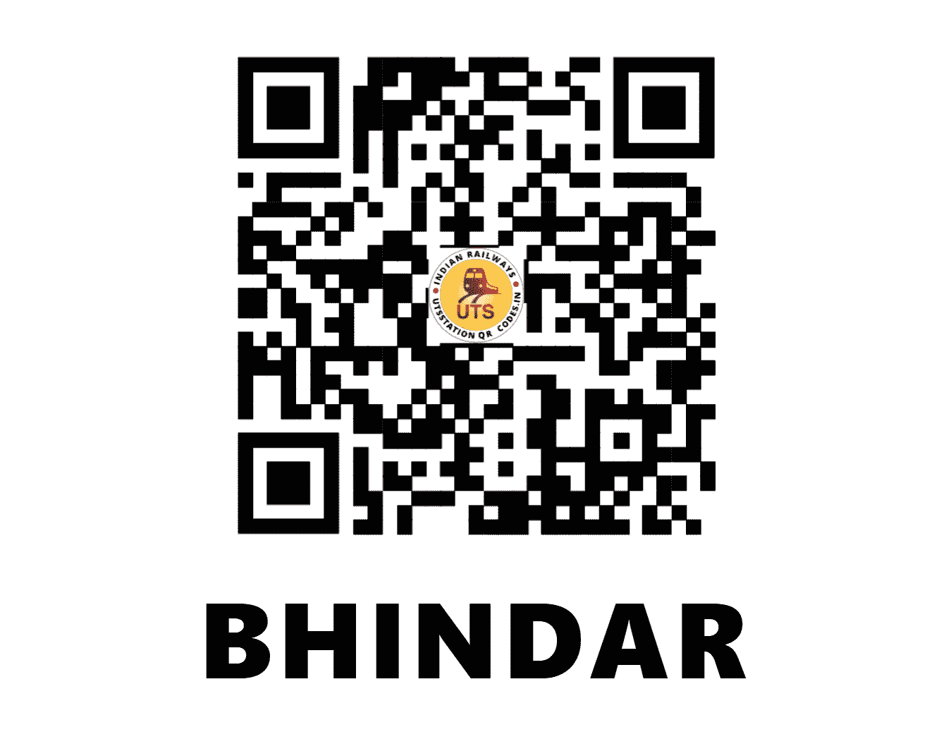 UTS QR Code for BHINDAR - BNNR - NW (RAJASTHAN)