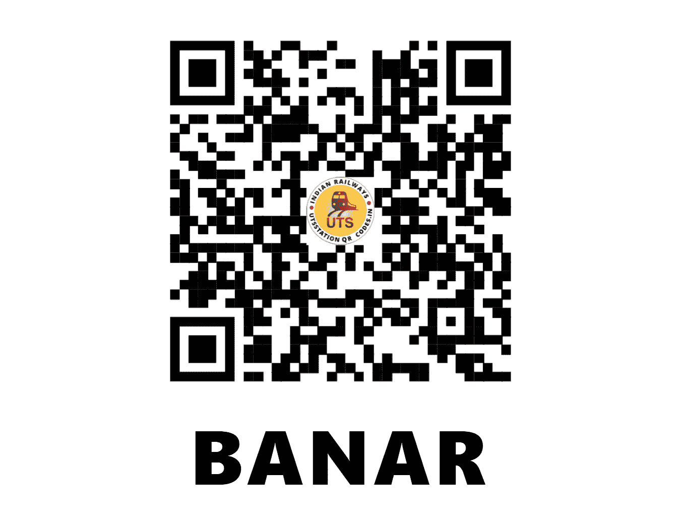 UTS QR Code for BANAR - BNO - NW (RAJASTHAN)