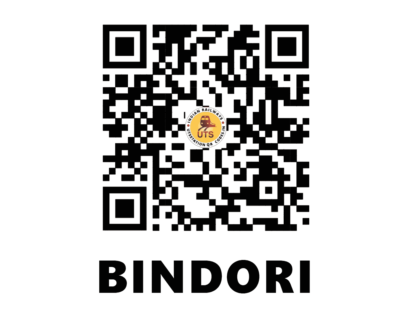 UTS QR Code for BINDORI - BNOI - NW (RAJASTHAN)
