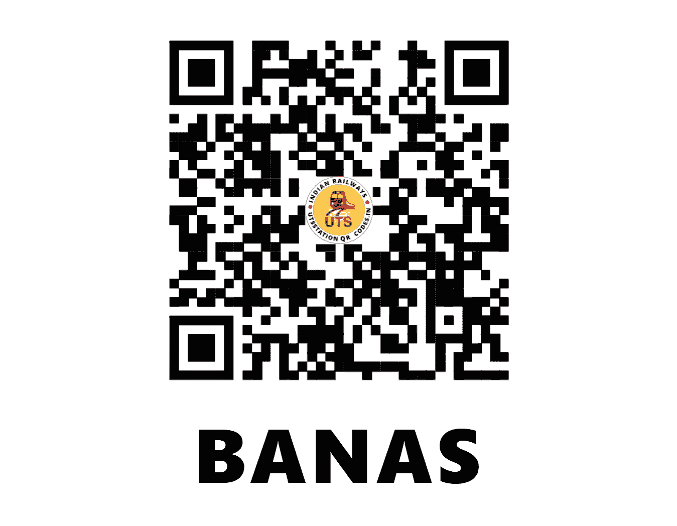 UTS QR Code for BANAS - BNS - NW (RAJASTHAN)