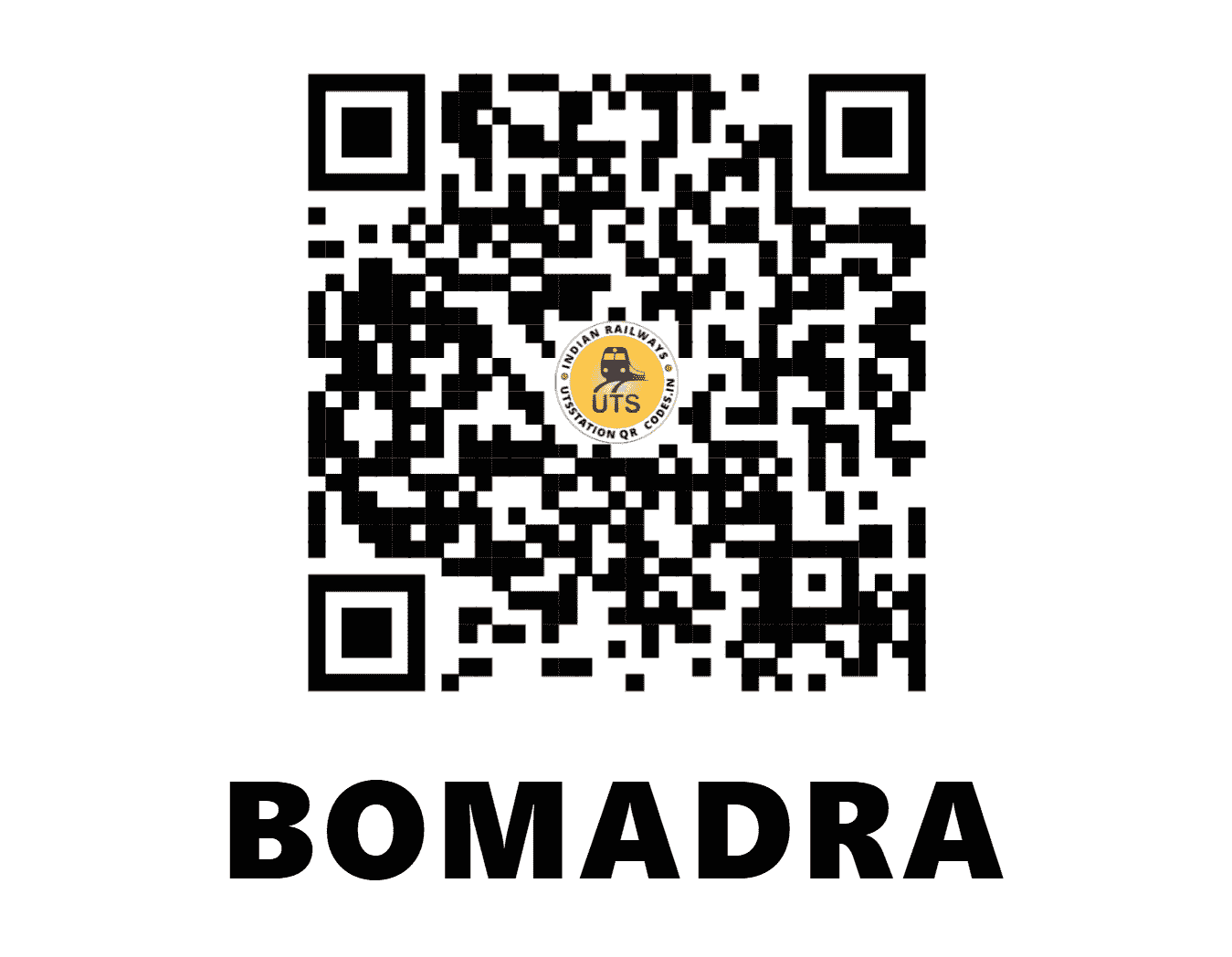 UTS QR Code for BOMADRA - BOM - NW (RAJASTHAN)